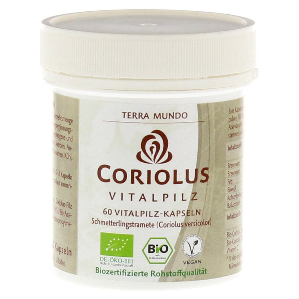 TERRA MUNDO Кориолус био натуральные грибы, 60 капсул