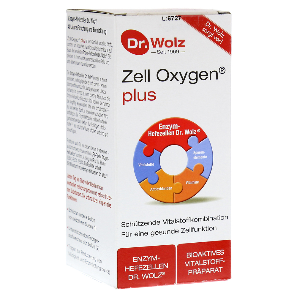 Dr.Wolz Zell Oxygen® plus Витаминно-минеральный комлекс с ферментными дрожжевыми клетками, 250 мл
