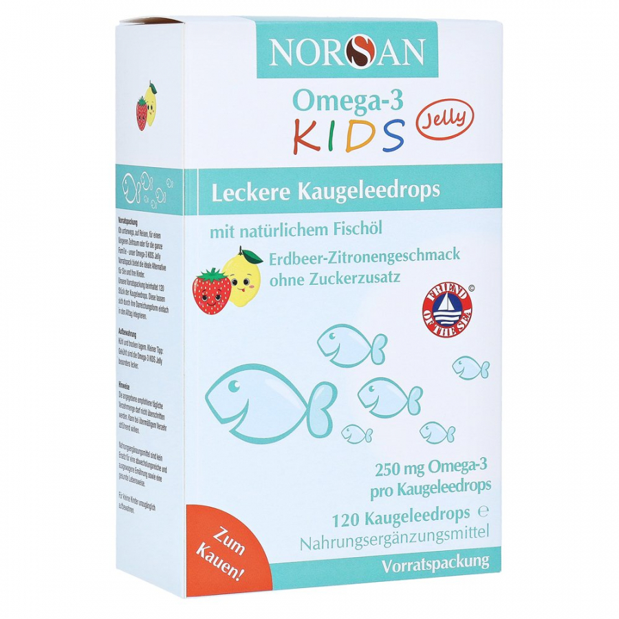 Norsan "Omega-3 KIDS JELLY" - Омега-3 для детей в форме жевательных таблеток, 120 шт