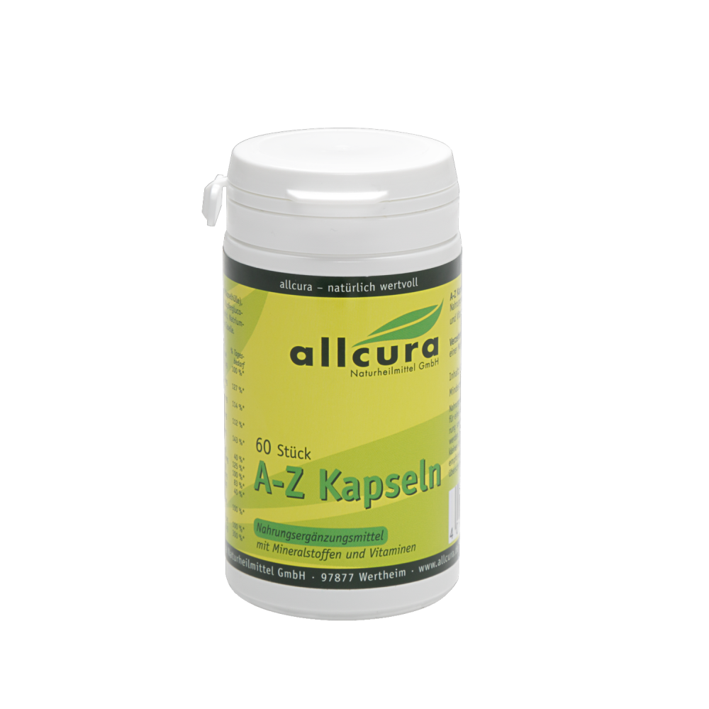 Allcura "A-Z KAPSELN MINERALIEN UND VITAMINE" - Комплекс витаминов и минералов от А до Цинка в капсулах, 60 штук