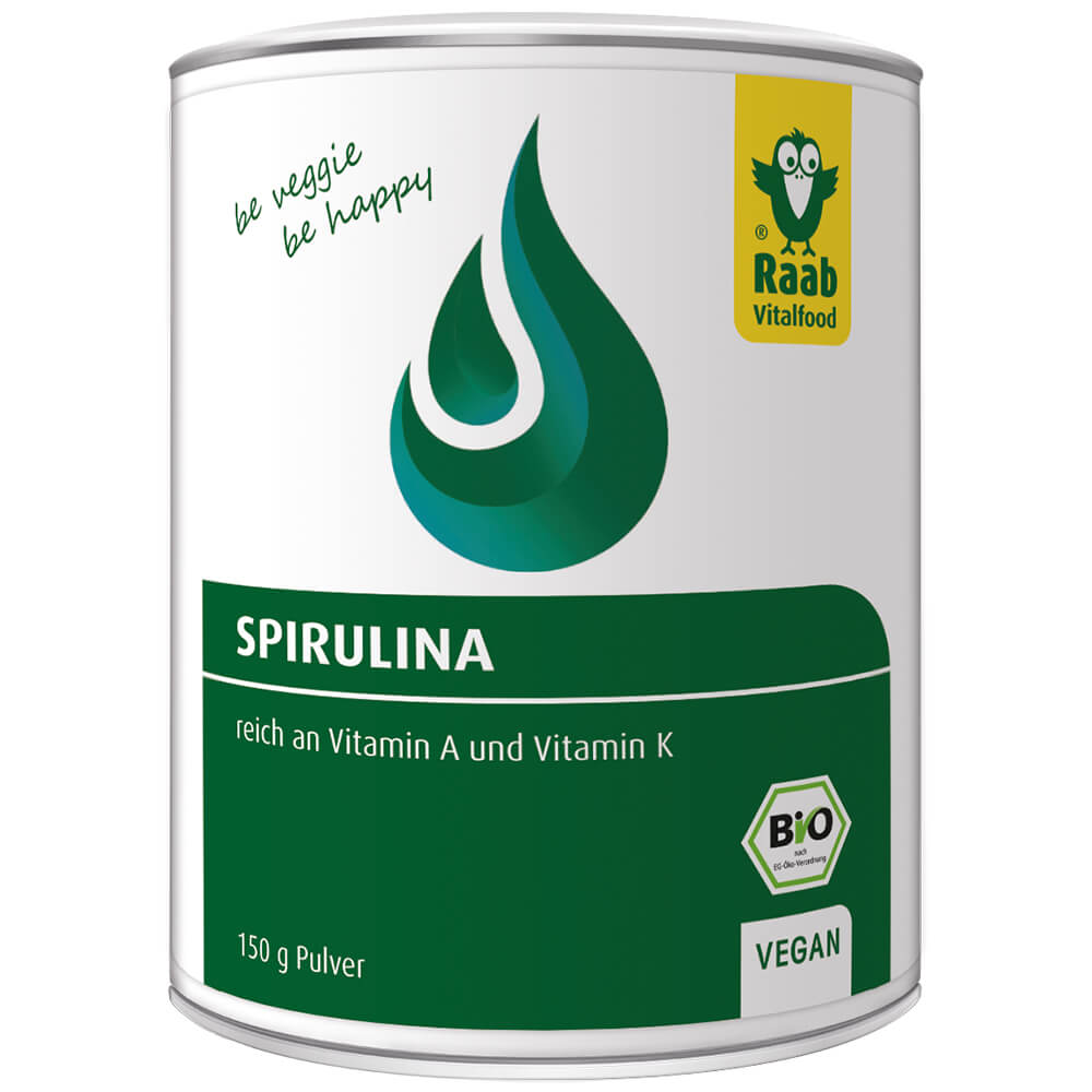Raab "Bio Spirulina Pulver" - Органический порошок из микроводорослей Спирулины, 150 г.