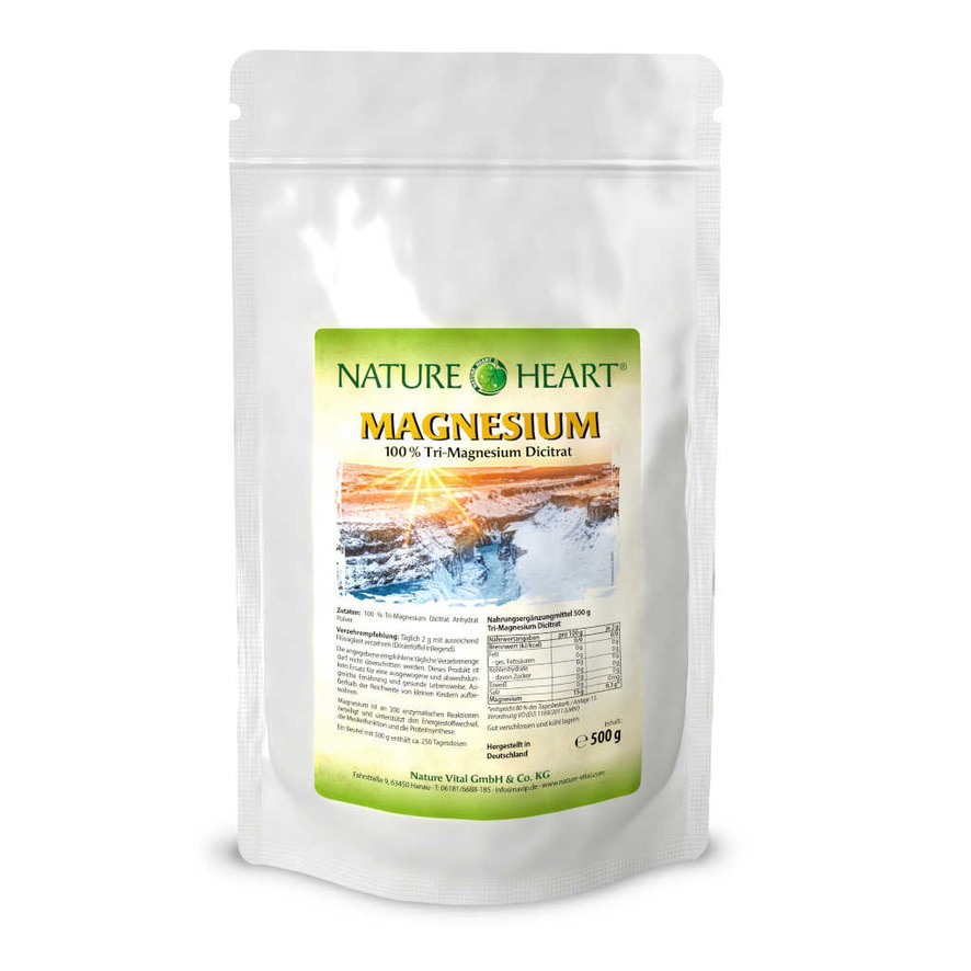 Nature Heart Три-магния дицитрат в порошке, 500 г