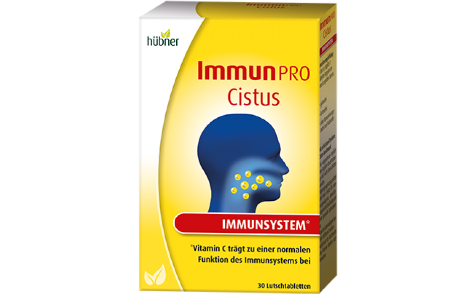 Hübner ImmunPRO® Cistus - биологически-активная добавка с экстрактом ладанника для поддержания иммунитета, 60 таблеток для рассасывания.