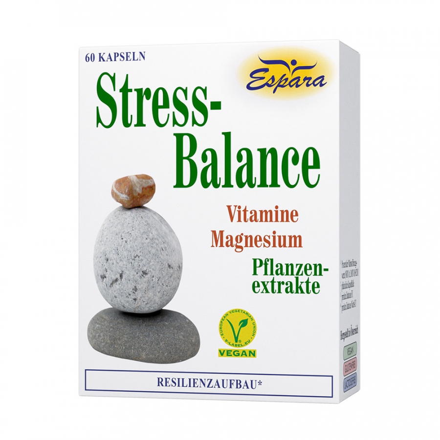 Espara Stress-Balance Биологически активная добавка с витаминами, минералом магнием и растительными экстрактами для периодов повышенного стресса, 60 капсул