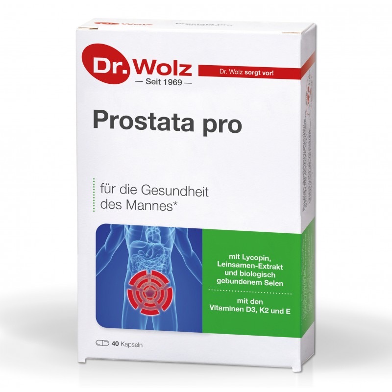Dr.Wolz Prostata Pro Комплекс питательных веществ и вторичных растительных веществ, 40 капсул