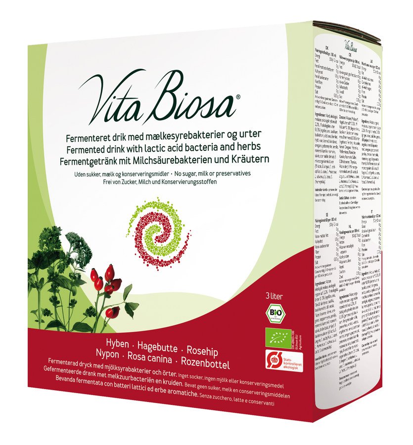 Vita Biosa Ферментный напиток со вкусом шиповника и 19 экологически чистых трав, 3000 мл