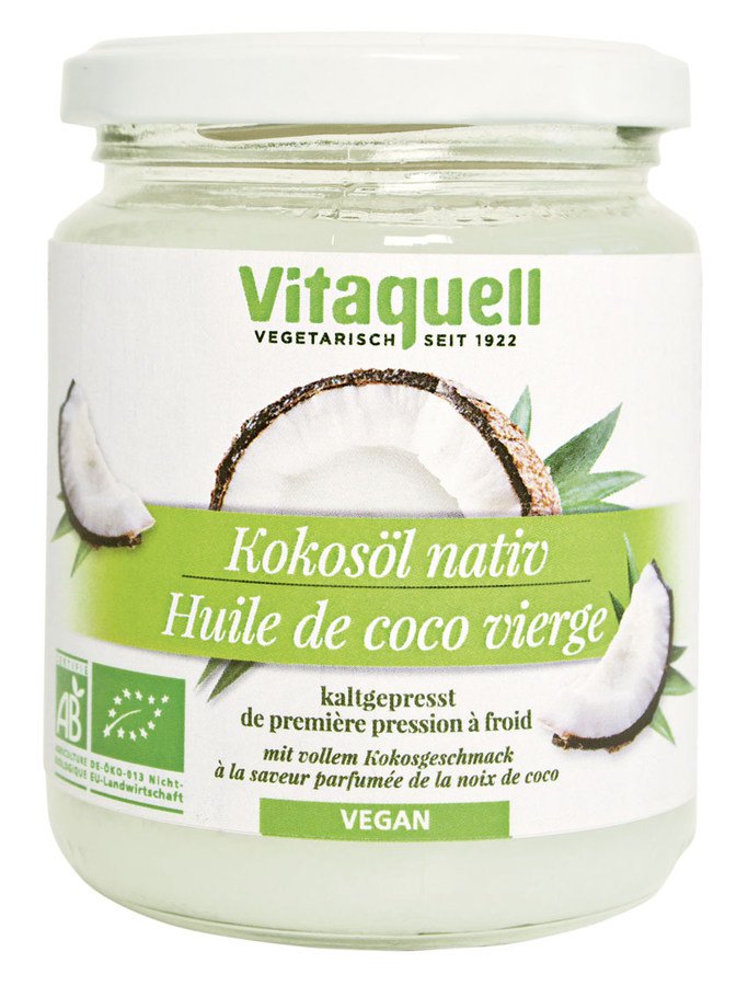 Vitaquell Био нативное кокосовое масло холодного прессования, 250 мл