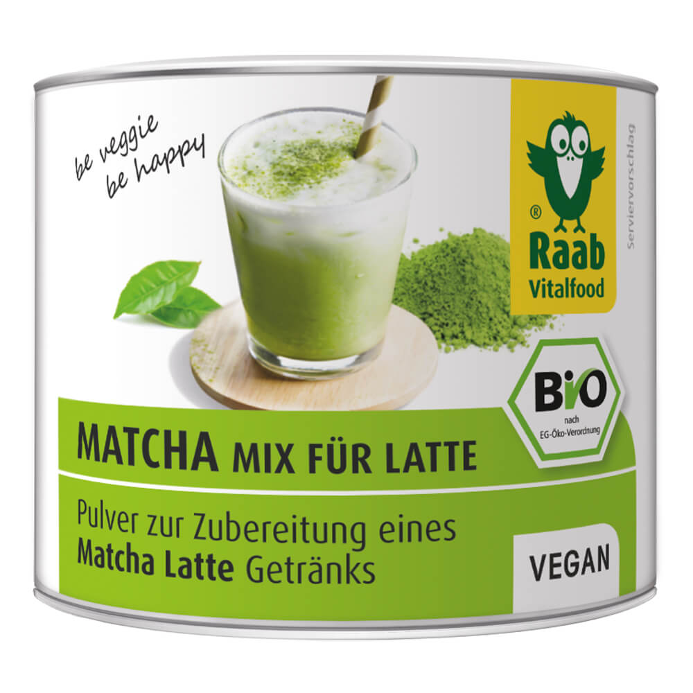 Raab "Bio Matcha Mix für Latte Pulver" - Органическая сухая смесь "матча-латте", 90 г.