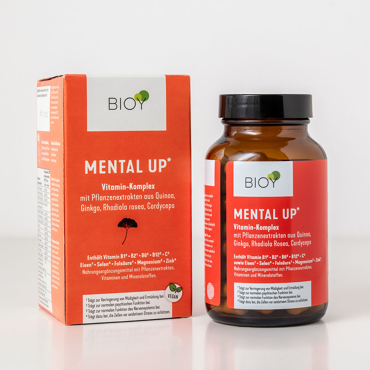 BIOY Mental up Специализированный комплекс из экстрактов растений, витаминов и минералов, 90 капсул