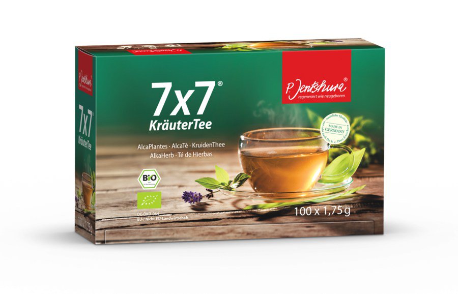 P.Jentschura 7x7® KräuterTee Био уникальный травяной чай из 49 тщательно отобранных трав, семян, специй, корней и цветочков, 100 фильтр пакетиков