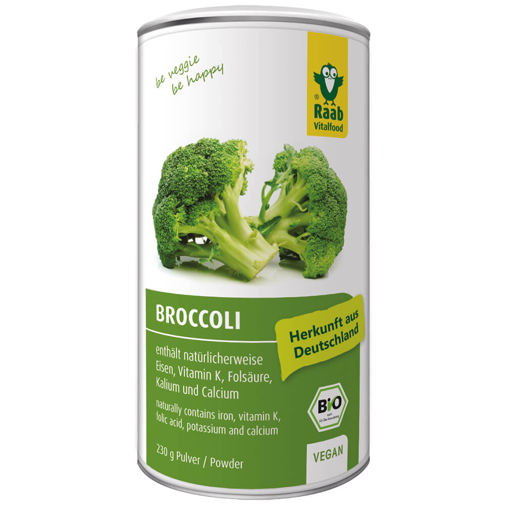 Raab "Bio Broccoli Pulver" - Органический порошок брокколи, 230 г.