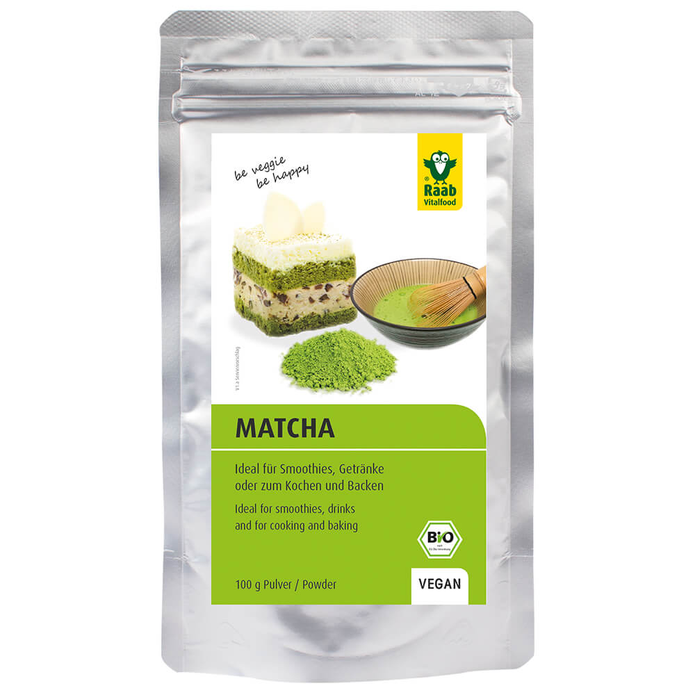 Raab "Bio Matcha Grüntee Pulver" - Органический порошок зеленого чая "Матча", 100 г.