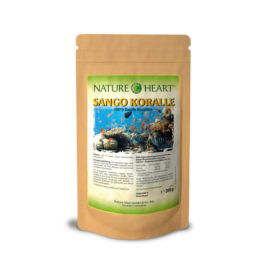 Nature Heart Коралловый кальций Sango Koralle в порошке, 200 г