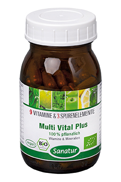 Sanatur Multi Vital Plus BIO - Биологически активная добавка с растительными витаминами и минералами, 90 капсул.