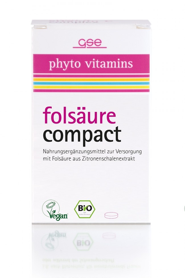 GSE Folsäure Compact (Bio) Фолиевая кислота из био экстракта лимонной кожуры, 120 таблеток