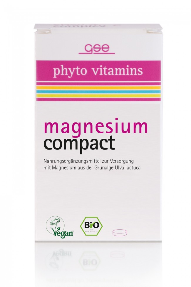 GSE "Magnesium Compact (Bio)" - Биологически-активная добавка с магнием из зеленых водорослей Ульва Лактука, 60 таблеток.