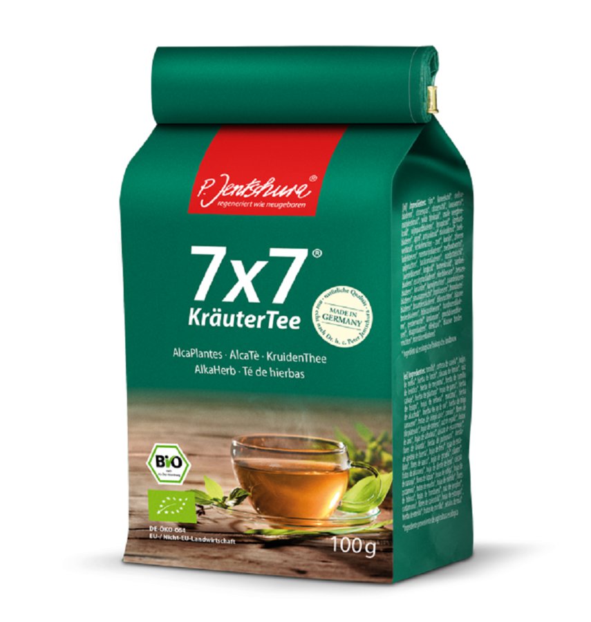 P.Jentschura 7x7® KräuterTee Био уникальный травяной чай из 49 тщательно отобранных трав, семян, специй, корней и цветочков, 100 г