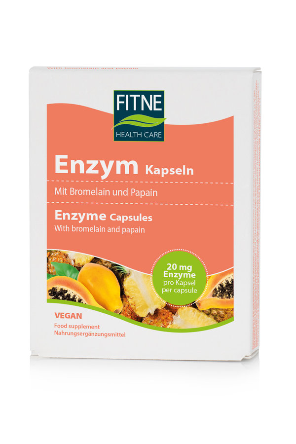 Fitne Enzym Ферменты бромелаин и папаин, 60 капсул