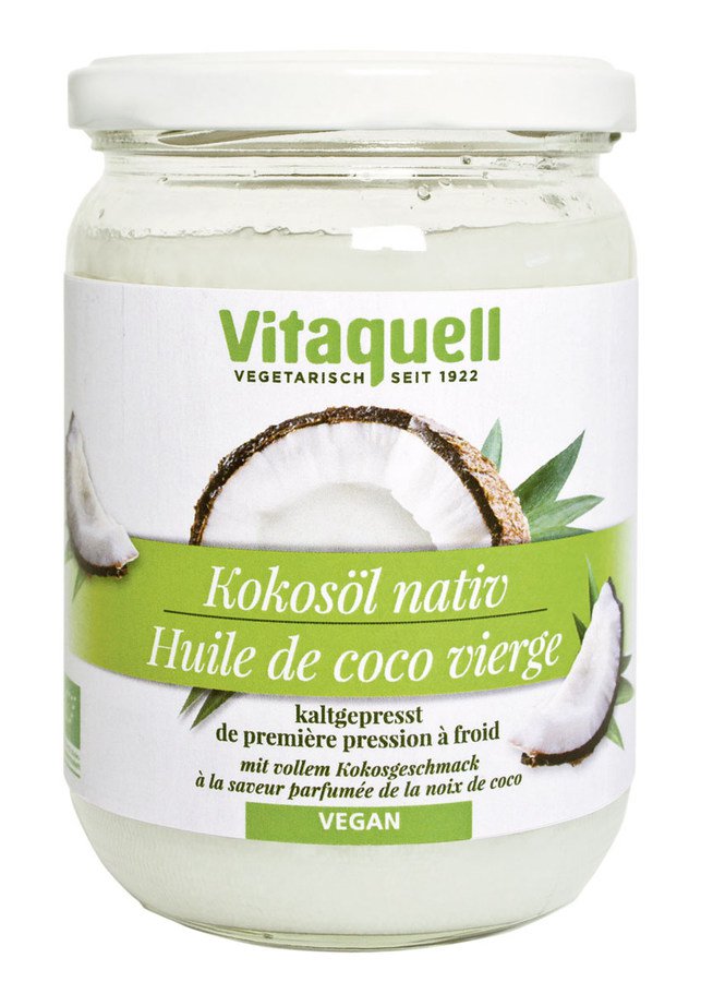 Vitaquell Био нативное кокосовое масло холодного прессования, 430 мл
