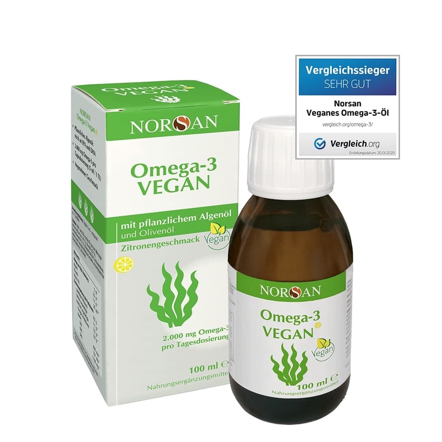NORSAN "Omega-3 Arktis Vegan" - Биологически-активная добавка с Омега-3 из водорослевого масла, 100 мл.