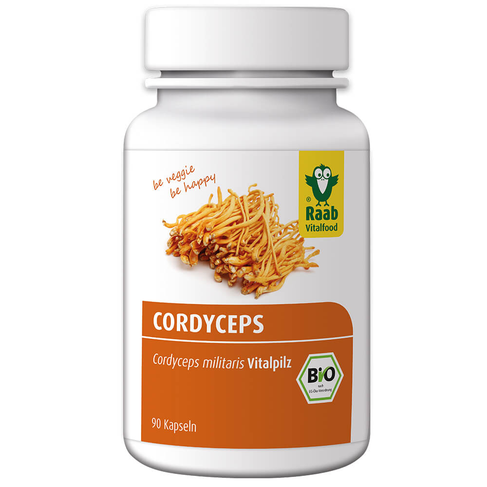 Raab "Bio Cordyceps" - Биологически-активная добавка с экстрактом и порошком гриба Кордицепс, 90 капсул.