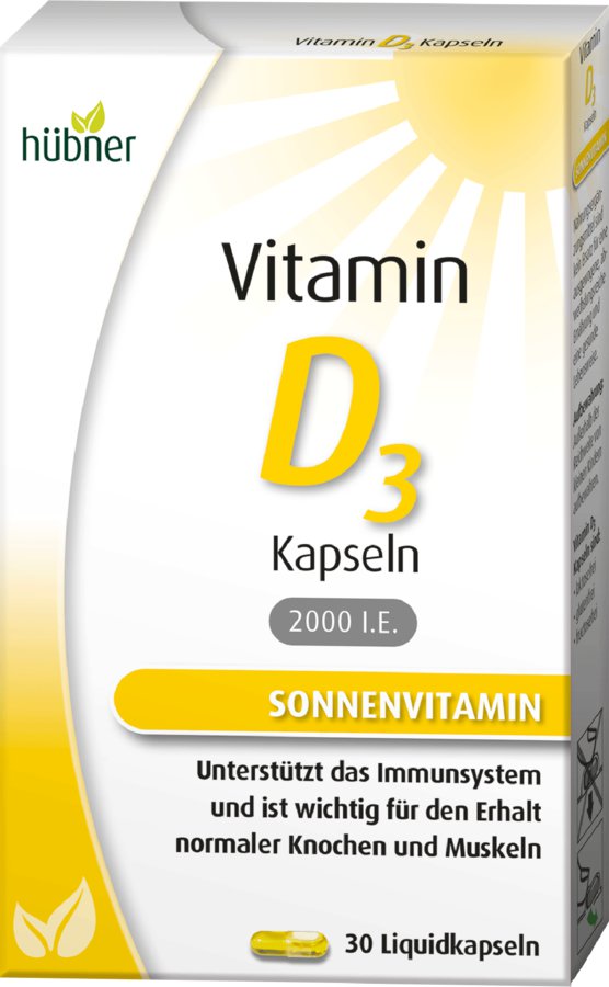 Hübner Витамин D3 50 мкг, 30 капсул