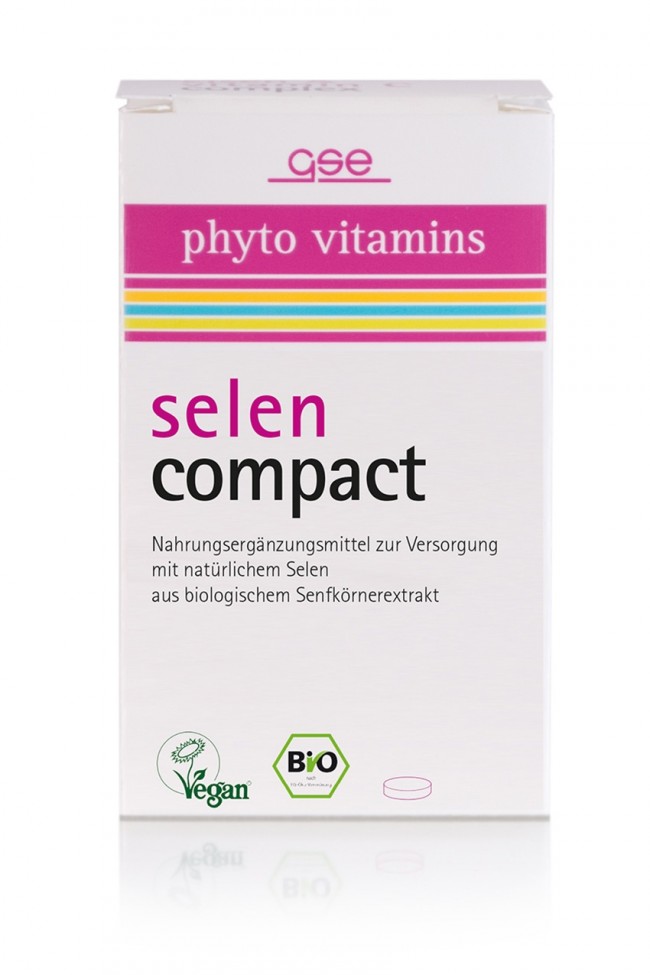 GSE "Selen Compact (Bio)" - Биологически активная добавка с натуральным селеном из органического экстракта семян горчицы, 60 таблеток.