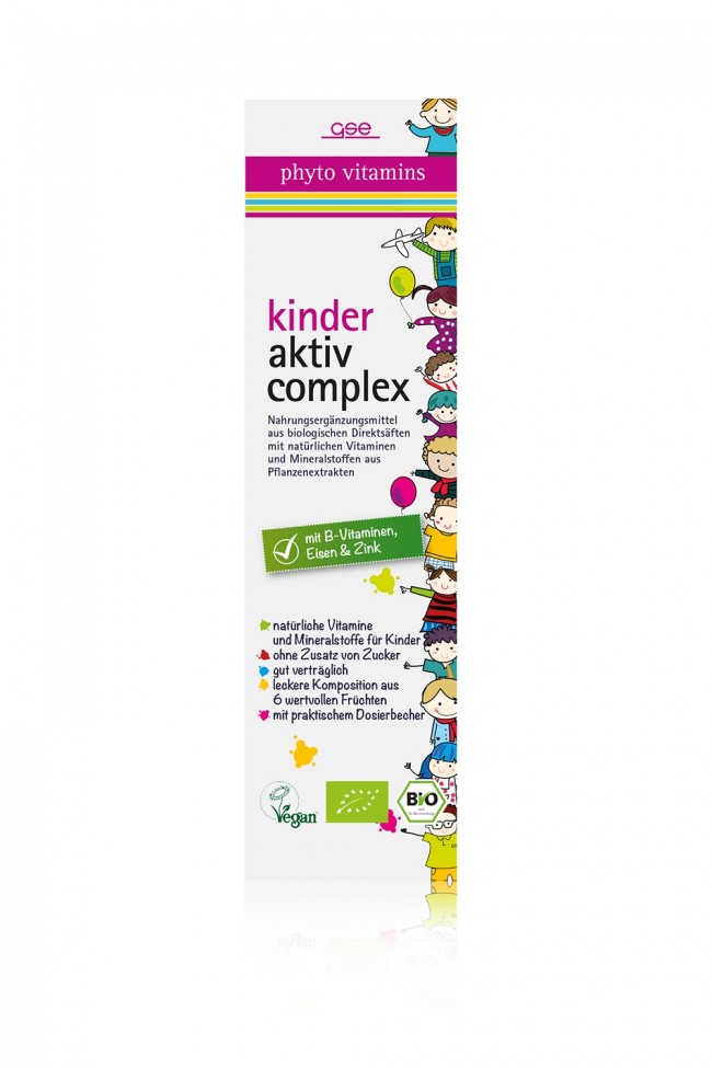 GSE Kinder Aktiv Complex Bio Витаминно-минеральный комплекс из органических соков прямого отжима и растительных экстрактов, 330 мл