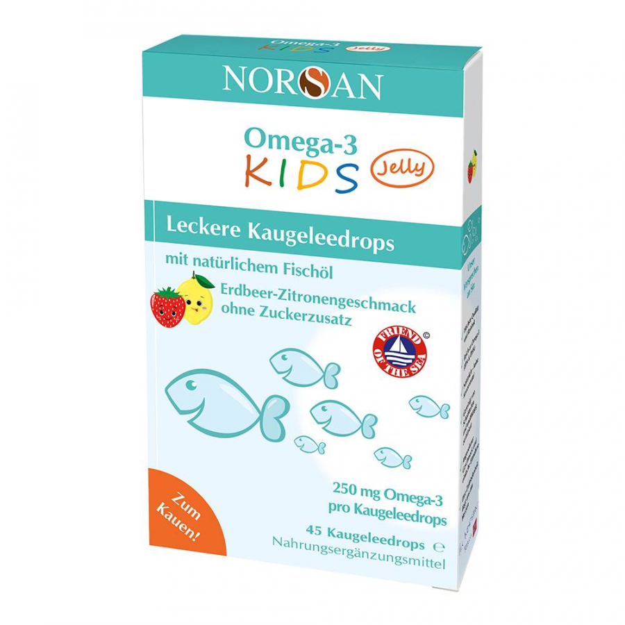 Norsan "Omega-3 KIDS JELLY" - Омега-3 для детей в форме жевательных таблеток, 45 шт