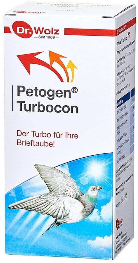 Dr.Wolz Petogen® Turbocon - Жидкая добавка к корму для спортивных голубей, 250 мл.