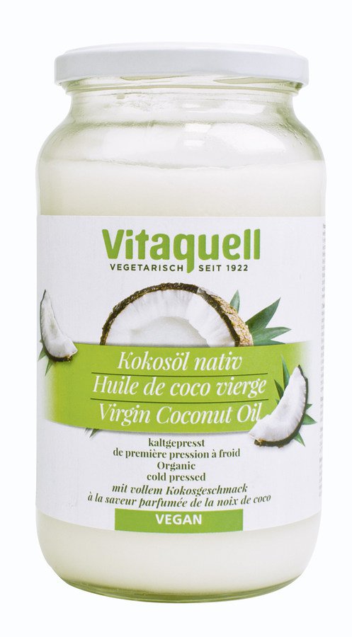 Vitaquell Био нативное кокосовое масло холодного прессования, 860 мл