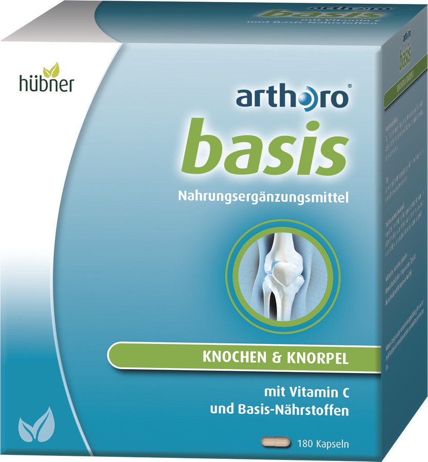 Hübner Arthoro® Basis Комплекс питательных веществ для здоровья хрящей и костей, 180 капсул