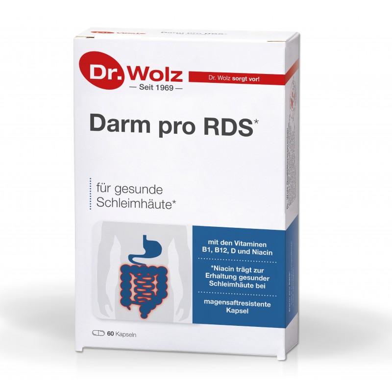 Dr. Wolz "Darm pro RDS" - Сопровождающая биодобавка при синдроме раздраженного кишечника, 60 капсул