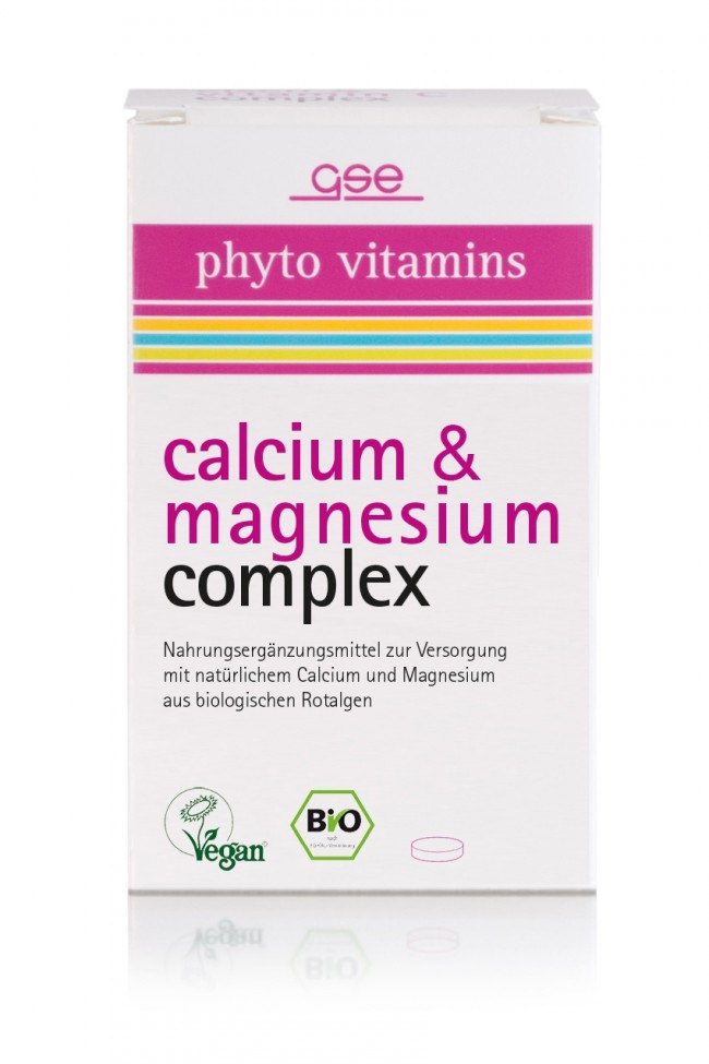 GSE "Calcium & Magnesium Complex (Bio)" -Биологически-активная добавка с природным кальцием и магнием из красных водорослей, 60 таблеток.