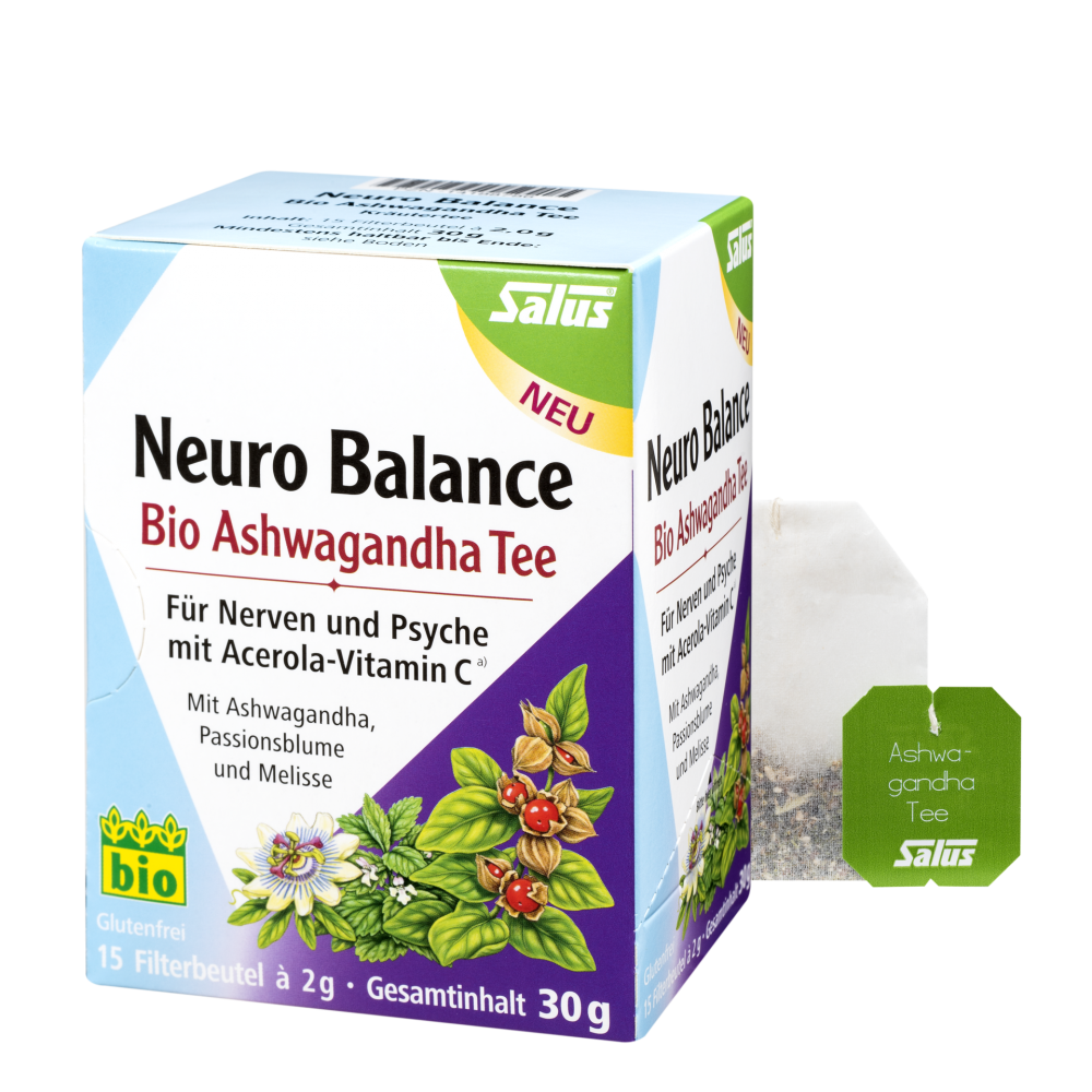 Salus Neuro Balance Био травяной чай с ашвагандхой, 15 пакетиков