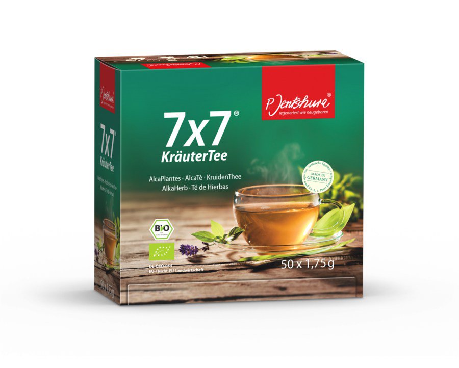 P.Jentschura 7x7® KräuterTee Био уникальный травяной чай из 49 тщательно отобранных трав, семян, специй, корней и цветочков, 50 фильтр пакетиков