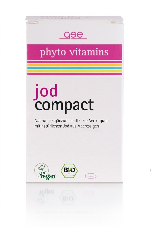GSE "Jod Compact (Bio)" - Биологически-активная добавка с йодом из морских водорослей, 120 таблеток.