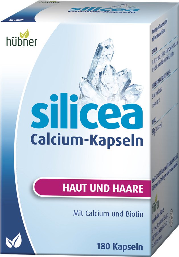 Hübner silicea Кальций с биотином, 180 капсул