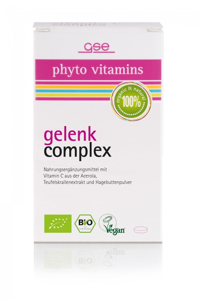 GSE "Gelenk Complex (bio)" - Биологически-активная добавка с экстрактом африканского растения "Коготь дьявола", витамином С и порошком шиповника, 60 таблеток.