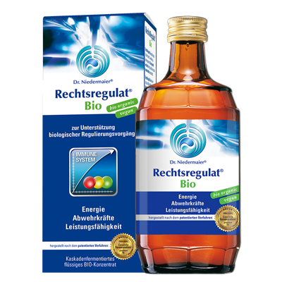 Dr. Niedermaier Rechtsregulat® Bio - био-концентрат каскадной ферментации из свежих фруктов, орехов, овощей для поддержания иммунитета, 350 мл.