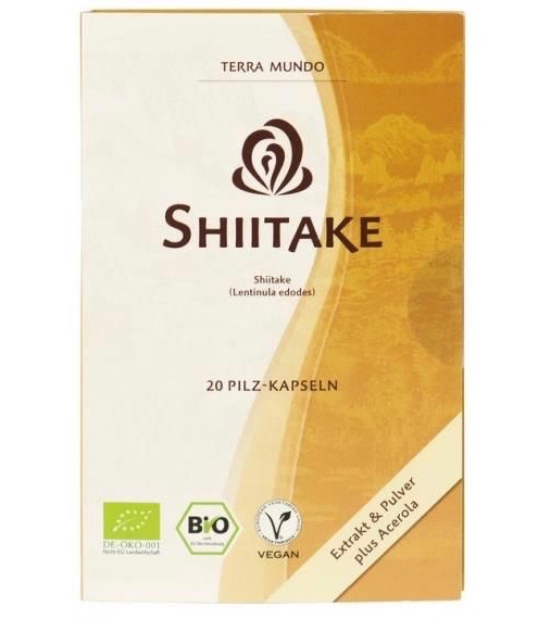 TERRA MUNDO Шиитаке био натуральные грибы, 20 капсул