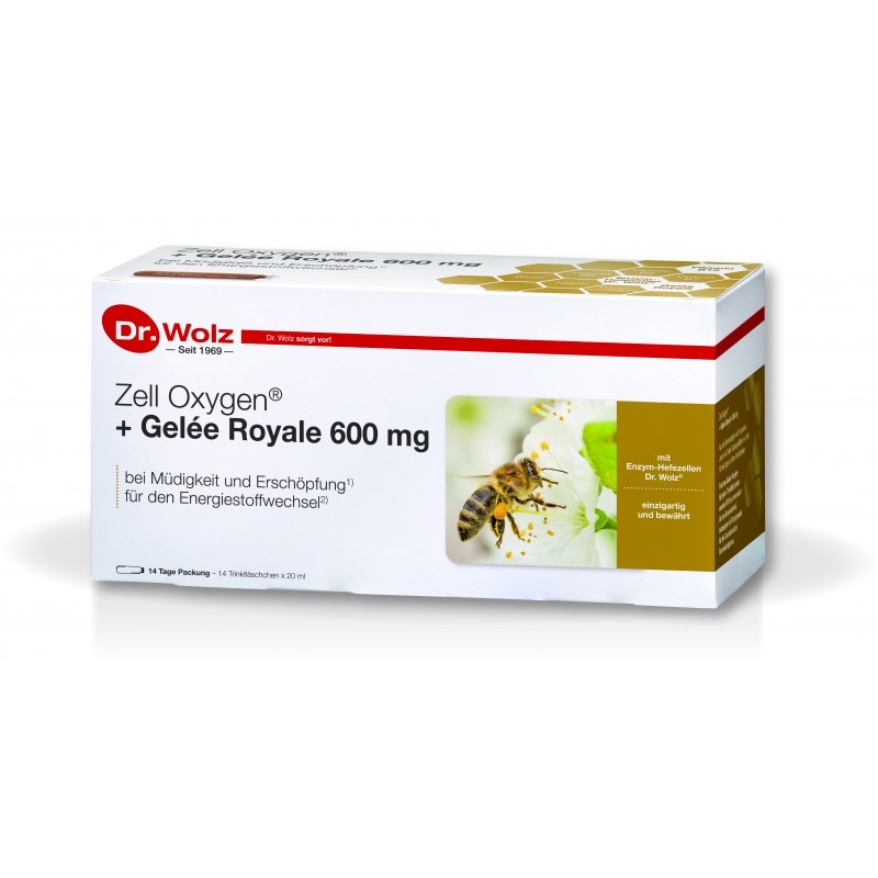 Dr.Wolz Zell Oxygen® + Gelee Royale Пчелиное маточное молочко 600 мг с витаминами и минералами, 280 мл