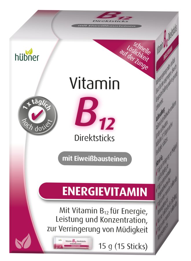 Hübner Витамин B12 с аминокислотами в порошке, 15 пакетиков