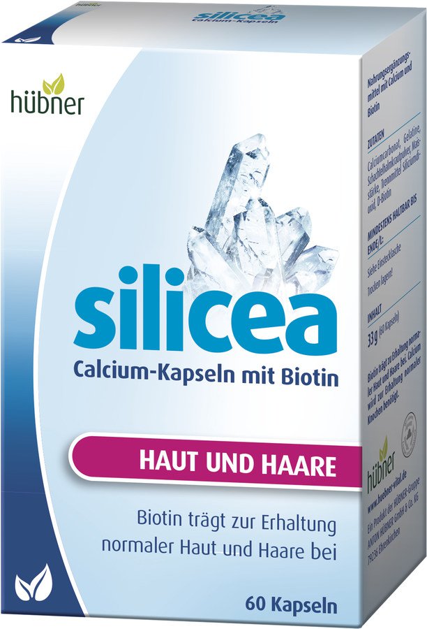 Hübner silicea Кальций с биотином подходит, 60 капсул