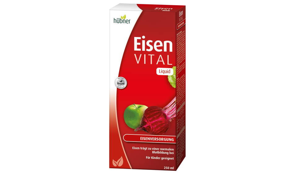 Hübner "Eisen Vital® Liquid" - жидкая биологически-активная добавка с железом и витамином С, 250 мл.