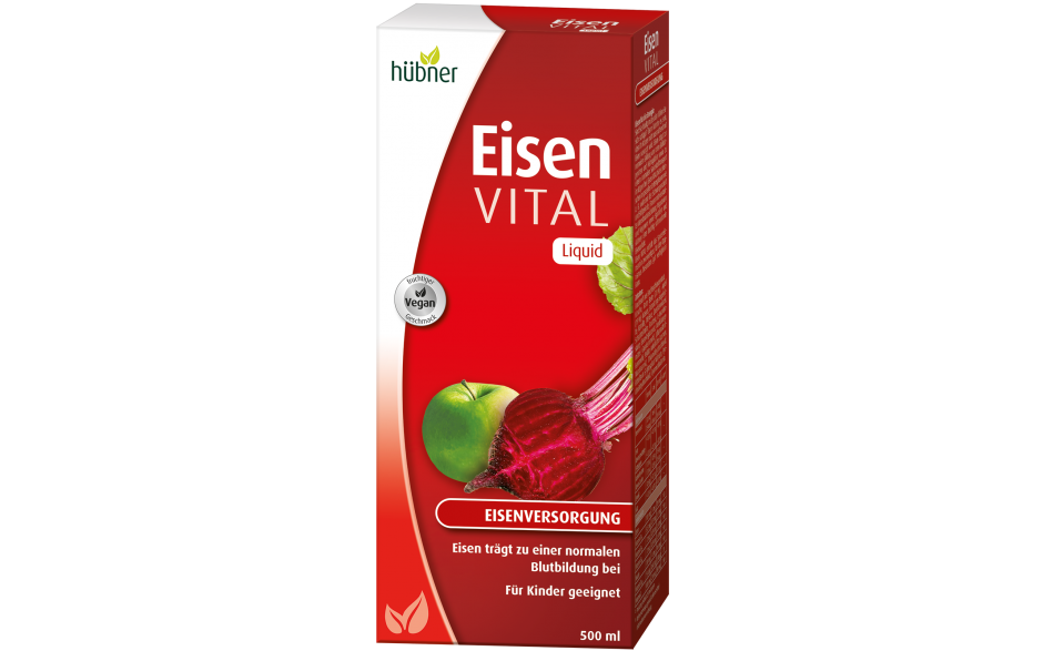 Hübner "Eisen Vital® Liquid" - жидкая биологически-активная добавка с железом и витамином С, 500 мл.