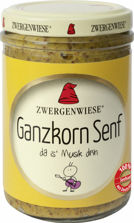 Zwergenwiese Bio Ganzkorn Senf Био цельнозерновая горчица, 160 мл