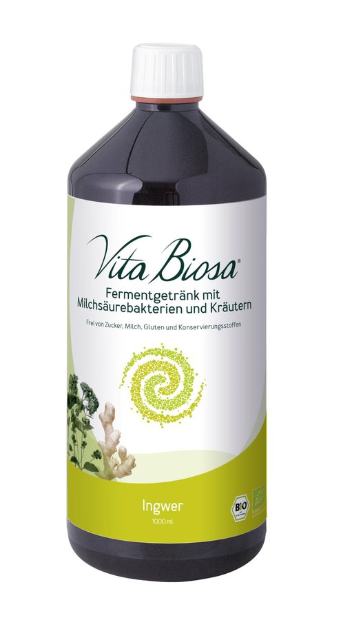Vita Biosa Ферментный напиток со вкусом имбиря и 19 экологически чистых трав, 1000 мл