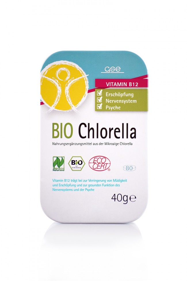 GSE Bio Chlorella Био микроводоросль Хлорелла Naturland, 80 таблеток