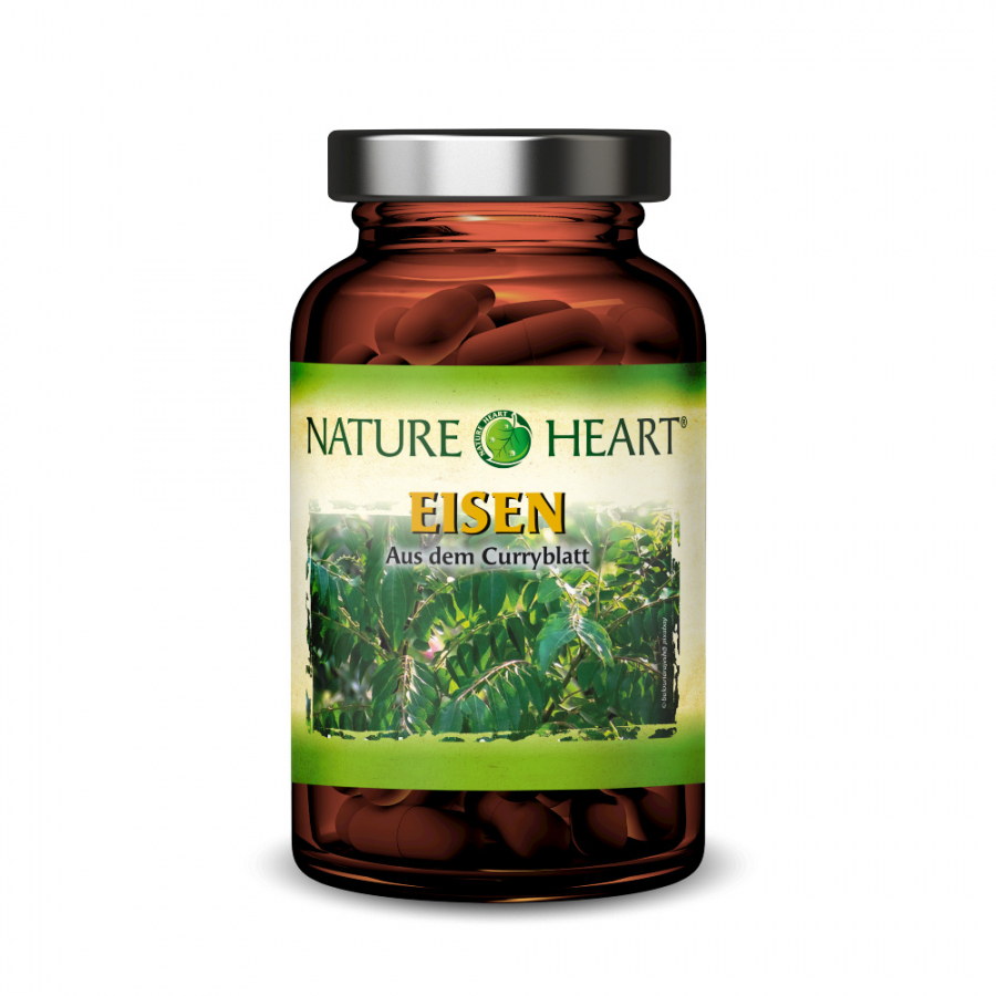 Nature Heart Eisen Натуральное железо из листьев карри c витамином С из экстракта ацеролы, 60 капсул